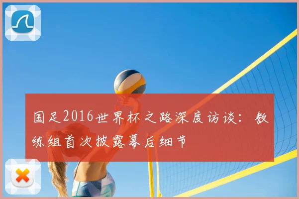 国足2016世界杯之路深度访谈：教练组首次披露幕后细节